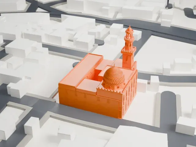 Al-Ashraf Mosque model, North view