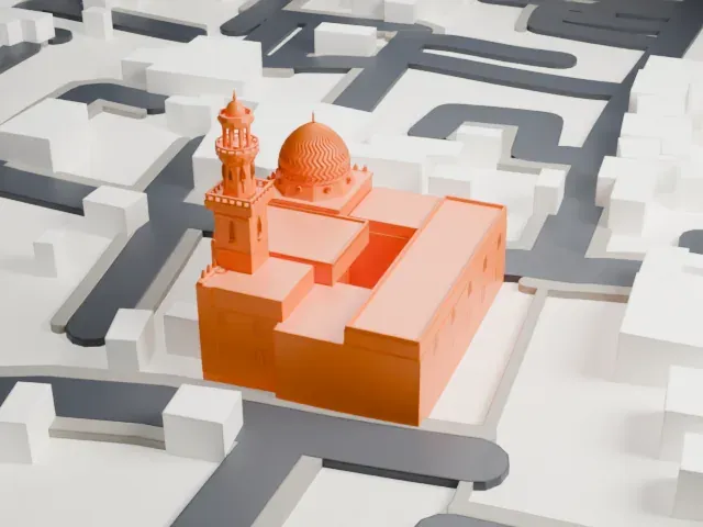 Al-Ashraf Mosque model, South view