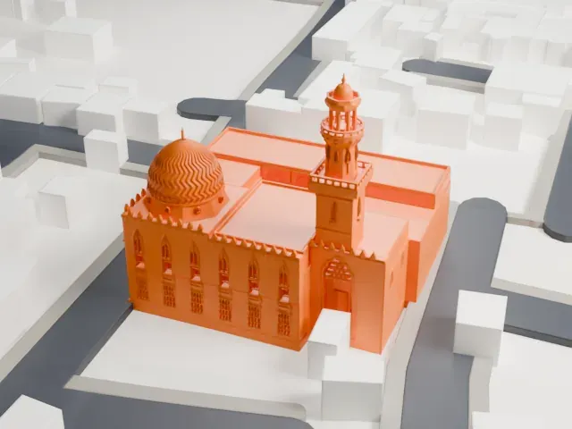 Al-Ashraf Mosque model, West view