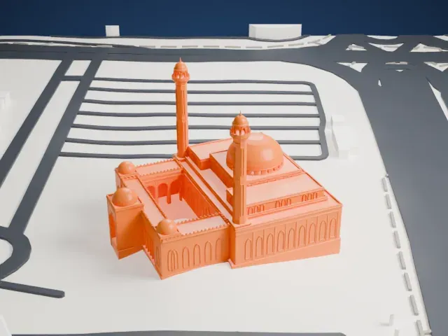 Al Fateh Grand Mosque model, North view