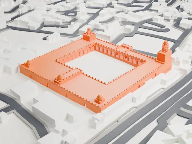 Al-Hakim Mosque model, East view