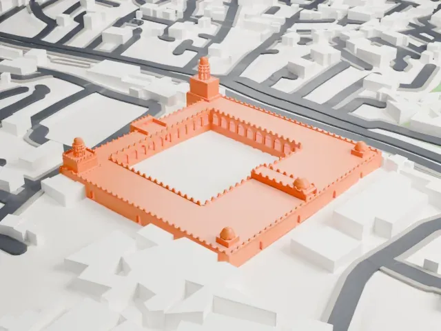 Al-Hakim Mosque model, South view