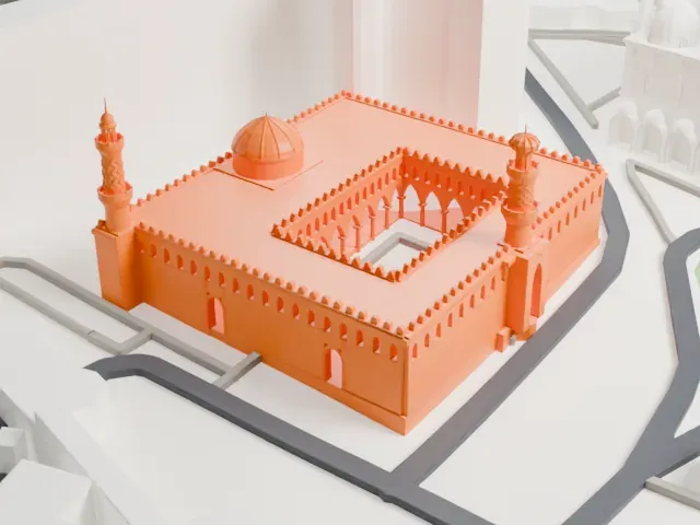 Al-Nasir Muhammad Mosque model, North view