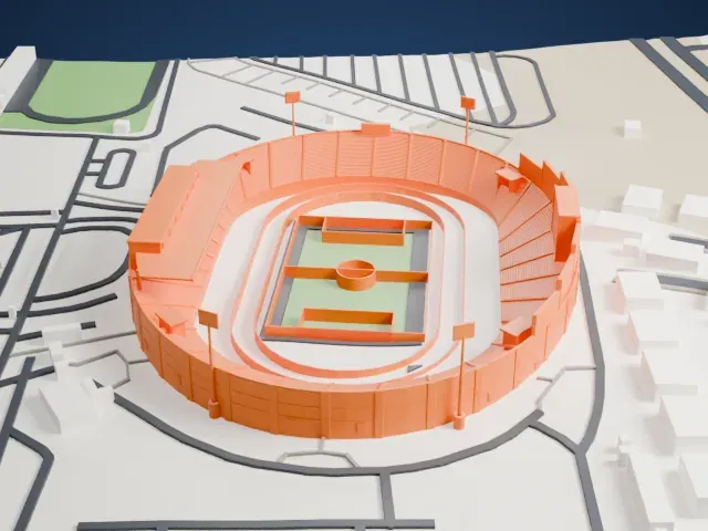 Al Salam Stadium (Egypt) model, South view