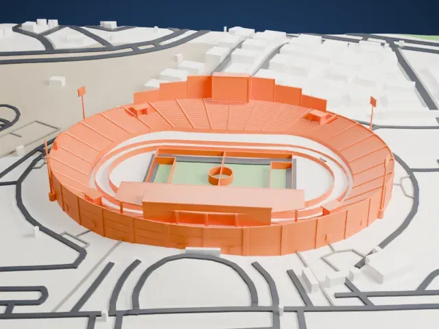 Al Salam Stadium (Egypt) model, West view