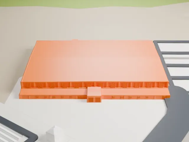 Alberta Aviation Museum model, West view
