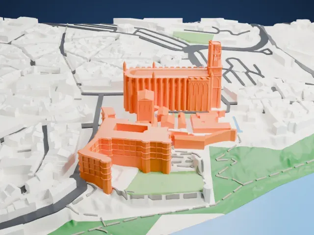 Albi Cathedral model, North view