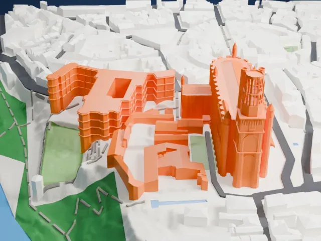 Albi Cathedral model, West view