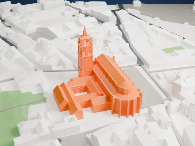 Alcalá de Henares Cathedral model, East view