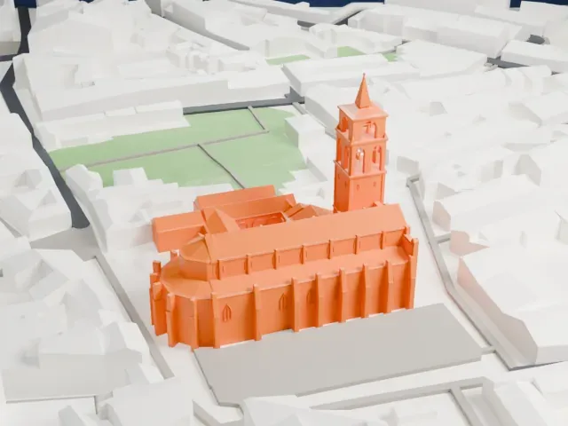 Alcalá de Henares Cathedral model, North view