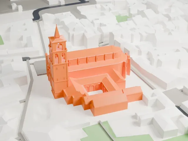 Alcalá de Henares Cathedral model, South view