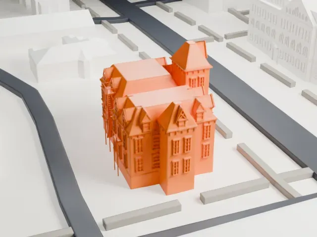 Alexander Johnston Hall model, South view