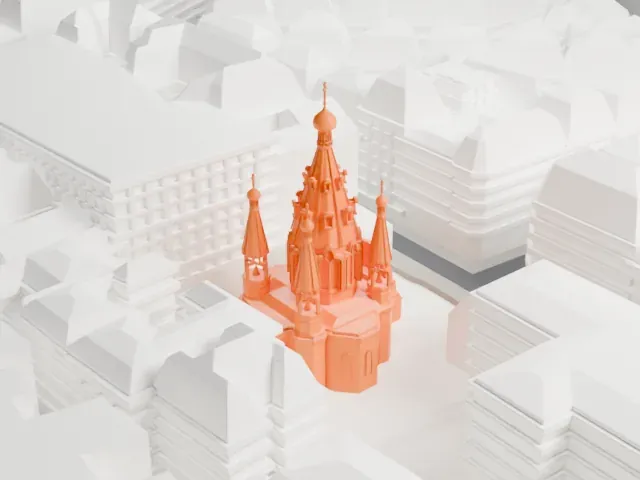 Alexander Nevsky Cathedral, Paris model, East view