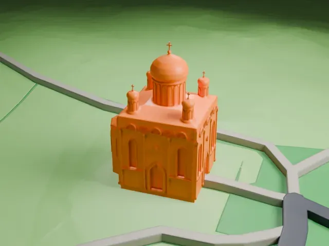 Alexander Nevsky Memorial Church model, North view