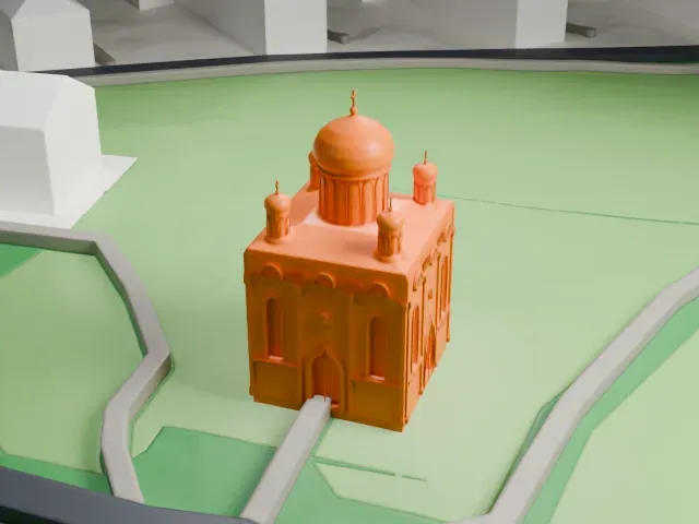 Alexander Nevsky Memorial Church model, West view