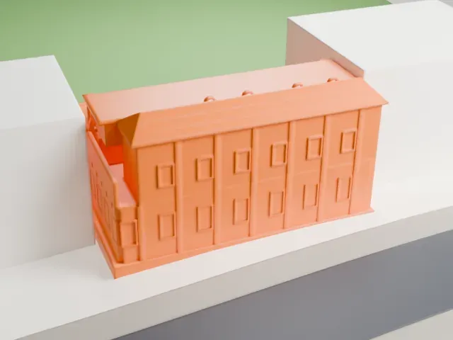 Alexandria Stadium model, North view