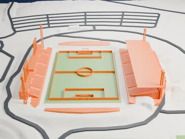 Alfredo Di Stéfano Stadium model, North view