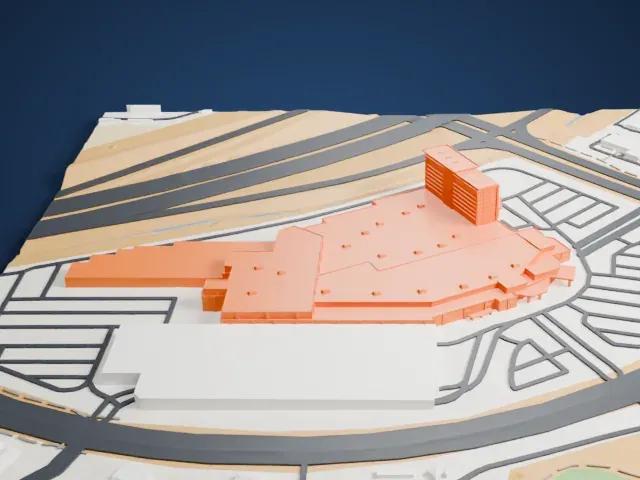Aliante Casino and Hotel model, North view