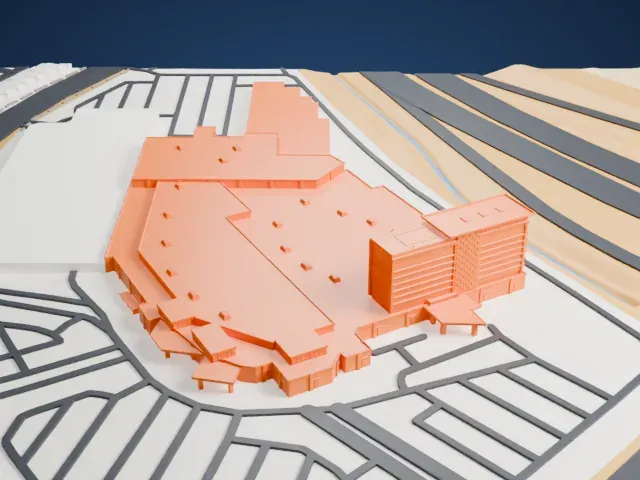 Aliante Casino and Hotel model, West view
