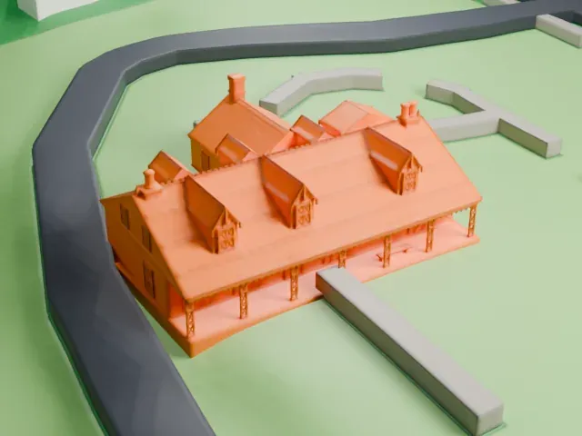 Alice Austen House model, East view