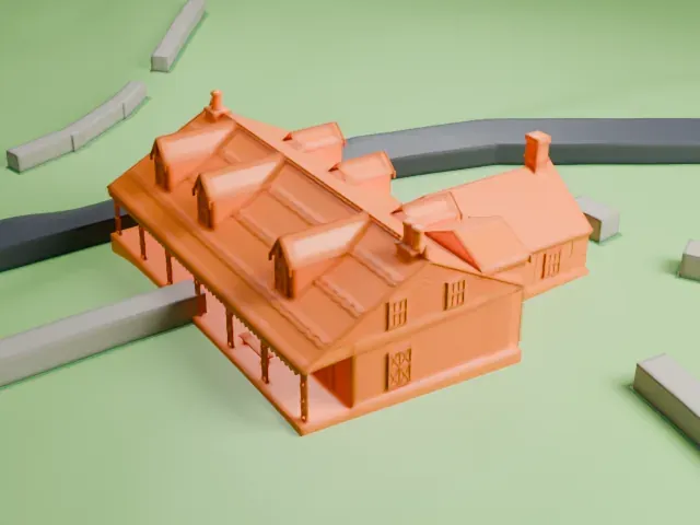 Alice Austen House model, North view