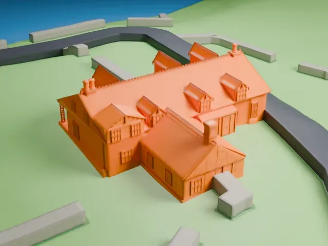Alice Austen House model, West view