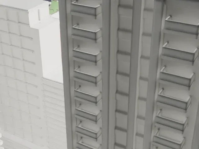 Alice Tully Hall model, North view