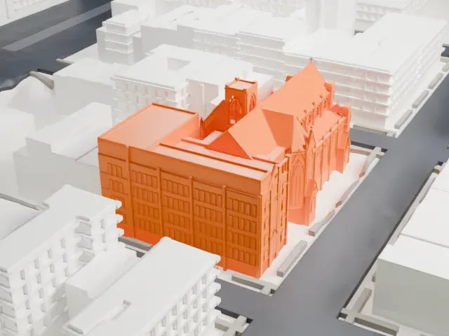 All Saints Church model, North view
