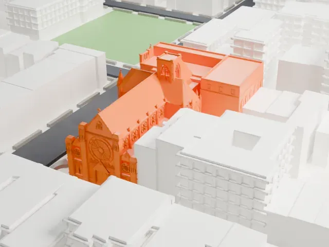 All Saints Church model, South view