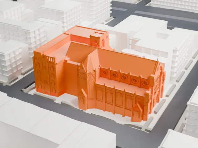 All Saints Church model, West view