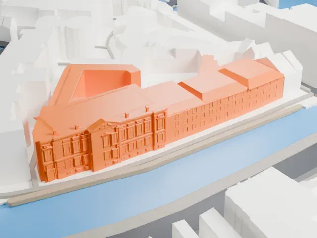 Allard Pierson Museum model, West view