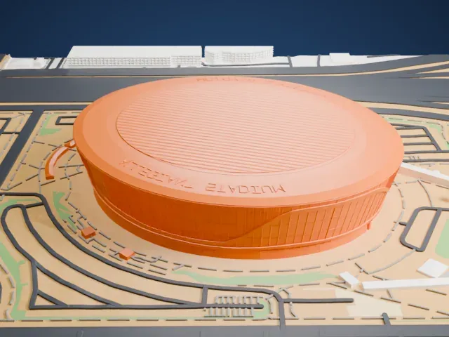 Allegiant Stadium model, West view
