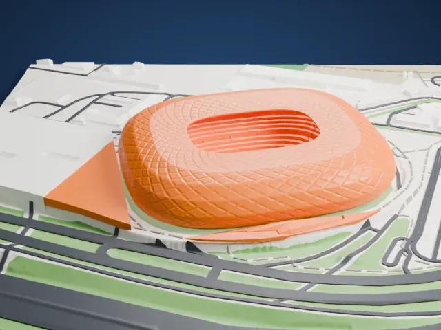 Allianz Arena model, East view