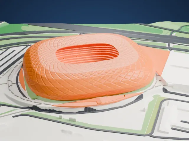 Allianz Arena model, West view