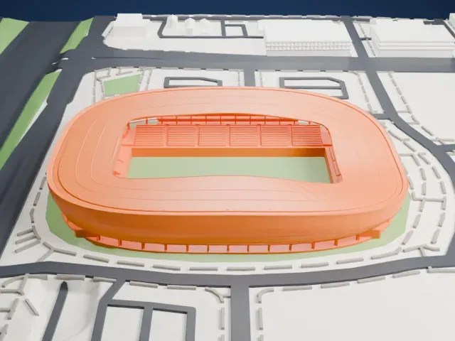 Allianz Field model, East view