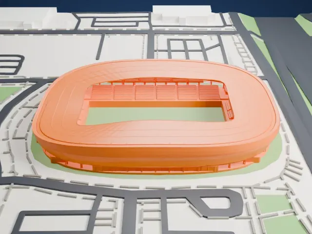 Allianz Field model, West view