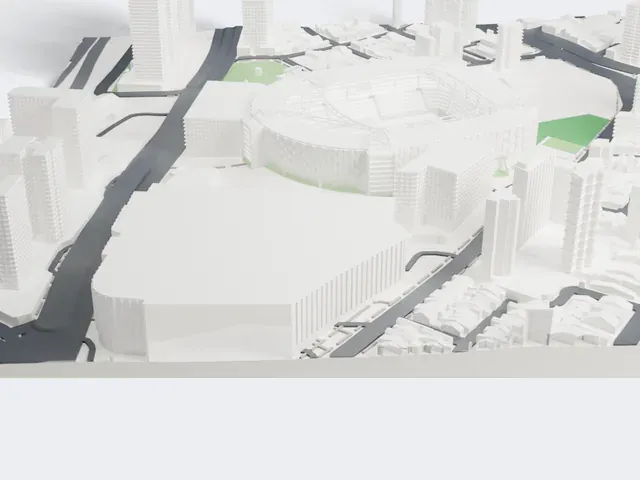 Allianz Parque model, West view