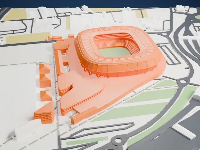 Allianz Riviera model, North view