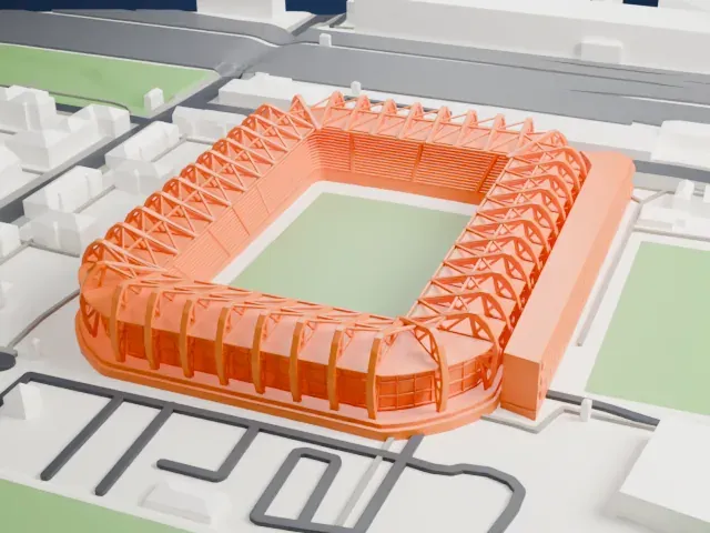 Allianz Stadion model, North view