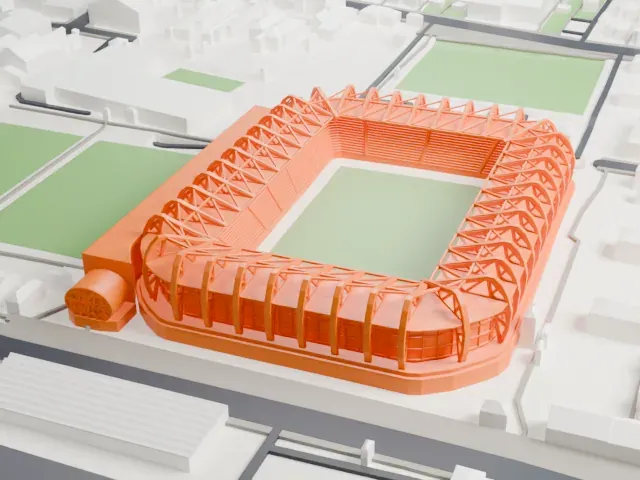 Allianz Stadion model, South view