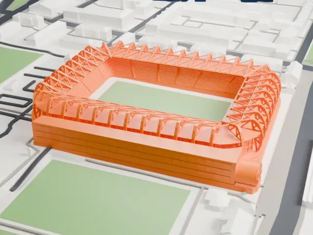 Allianz Stadion model, West view