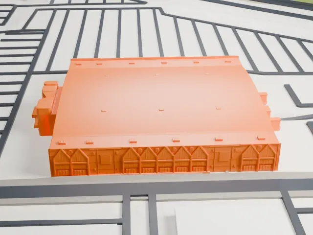 Allstate Arena model, North view