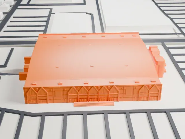 Allstate Arena model, South view