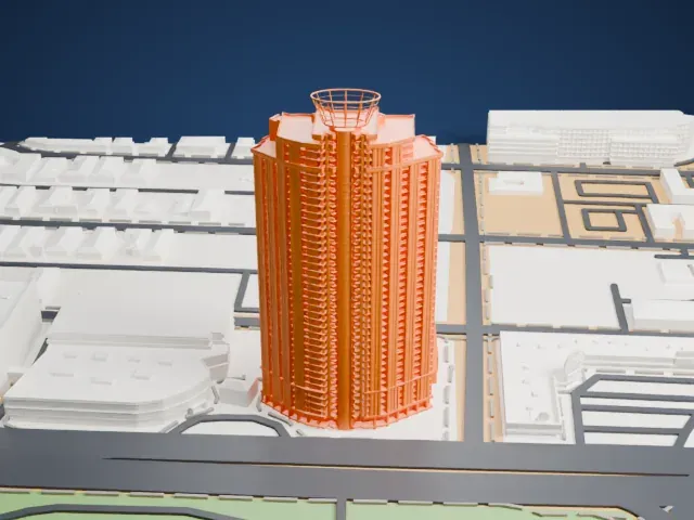 Allure Las Vegas model, South view