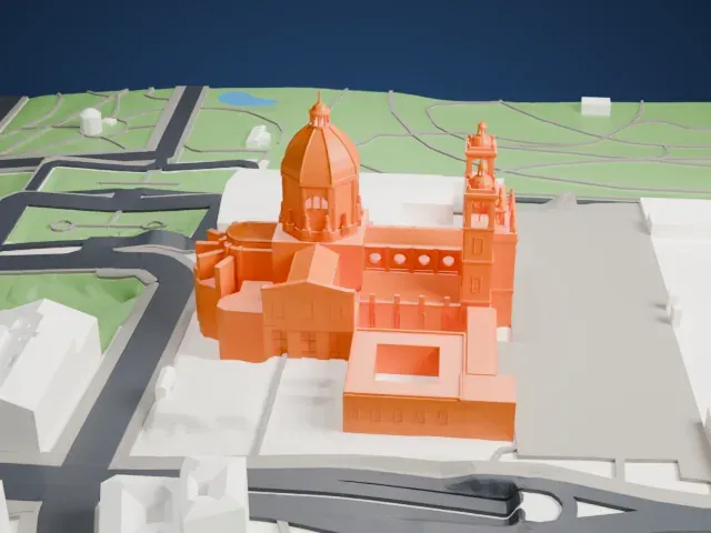 Almudena Cathedral model, East view