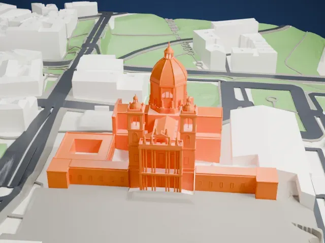 Almudena Cathedral model, North view