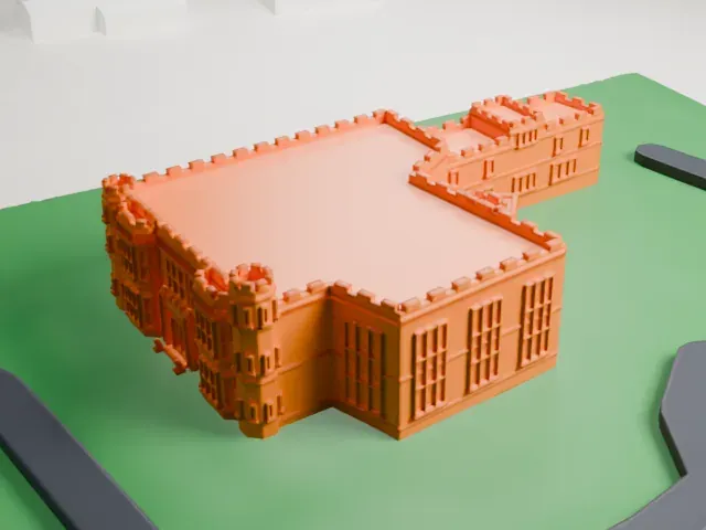 Alnwick Hall model, North view