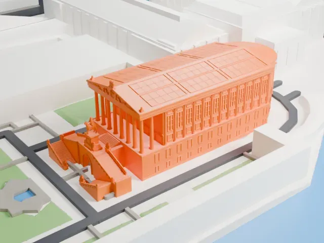 Alte Nationalgalerie model, East view