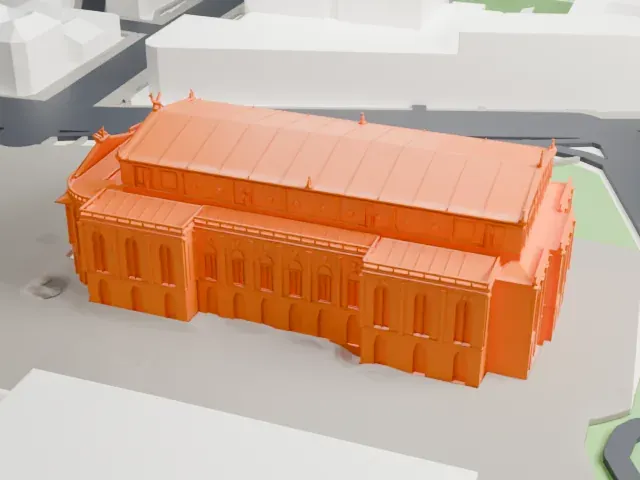 Alte Oper model, East view