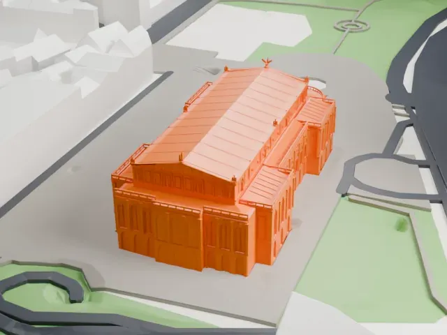 Alte Oper model, North view